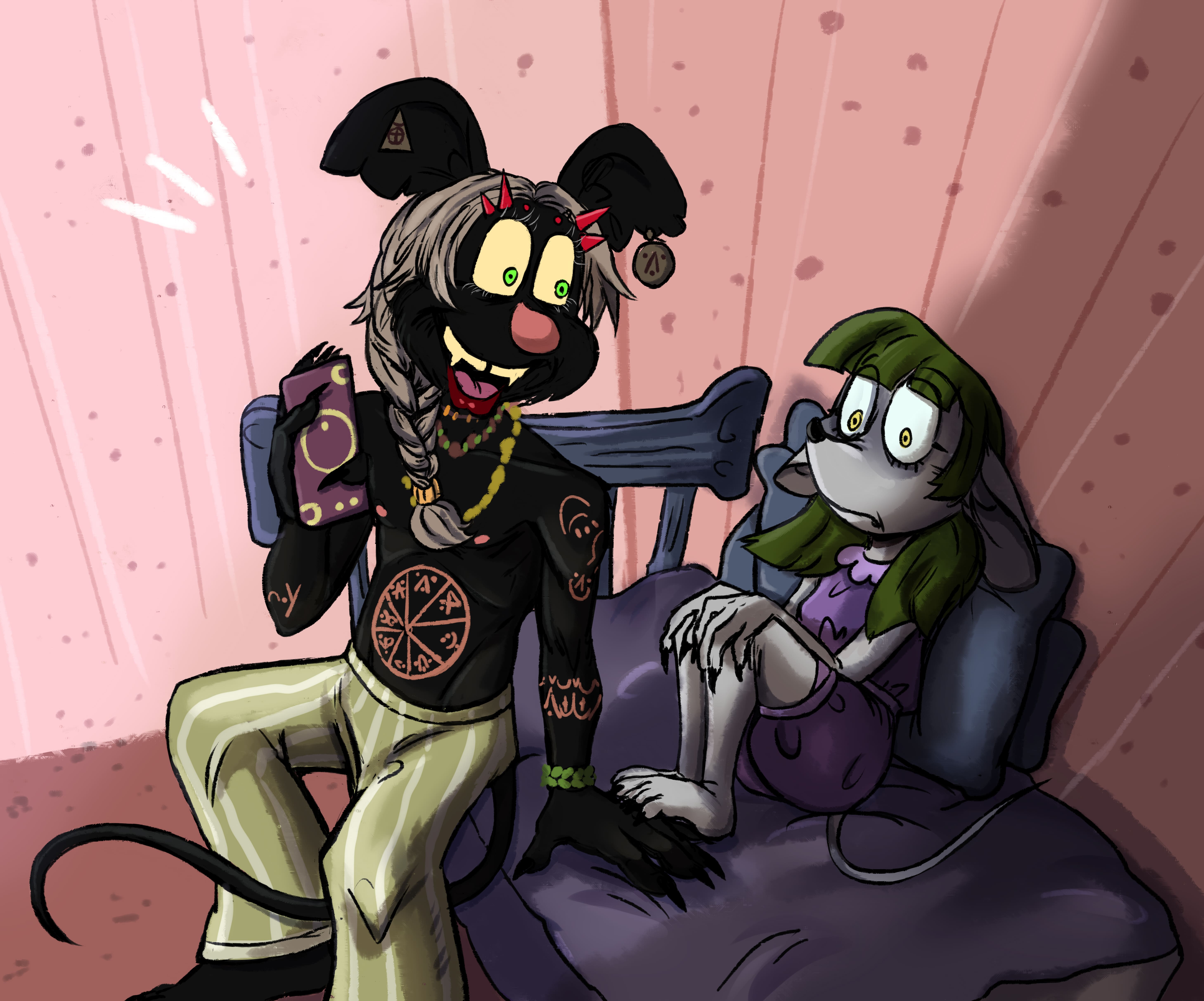 Джованни гадает Софии (Мышь София)